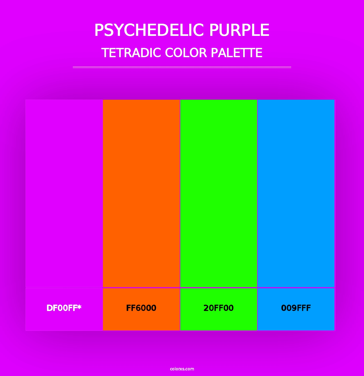 Psychedelic Purple - Tetradic Color Palette