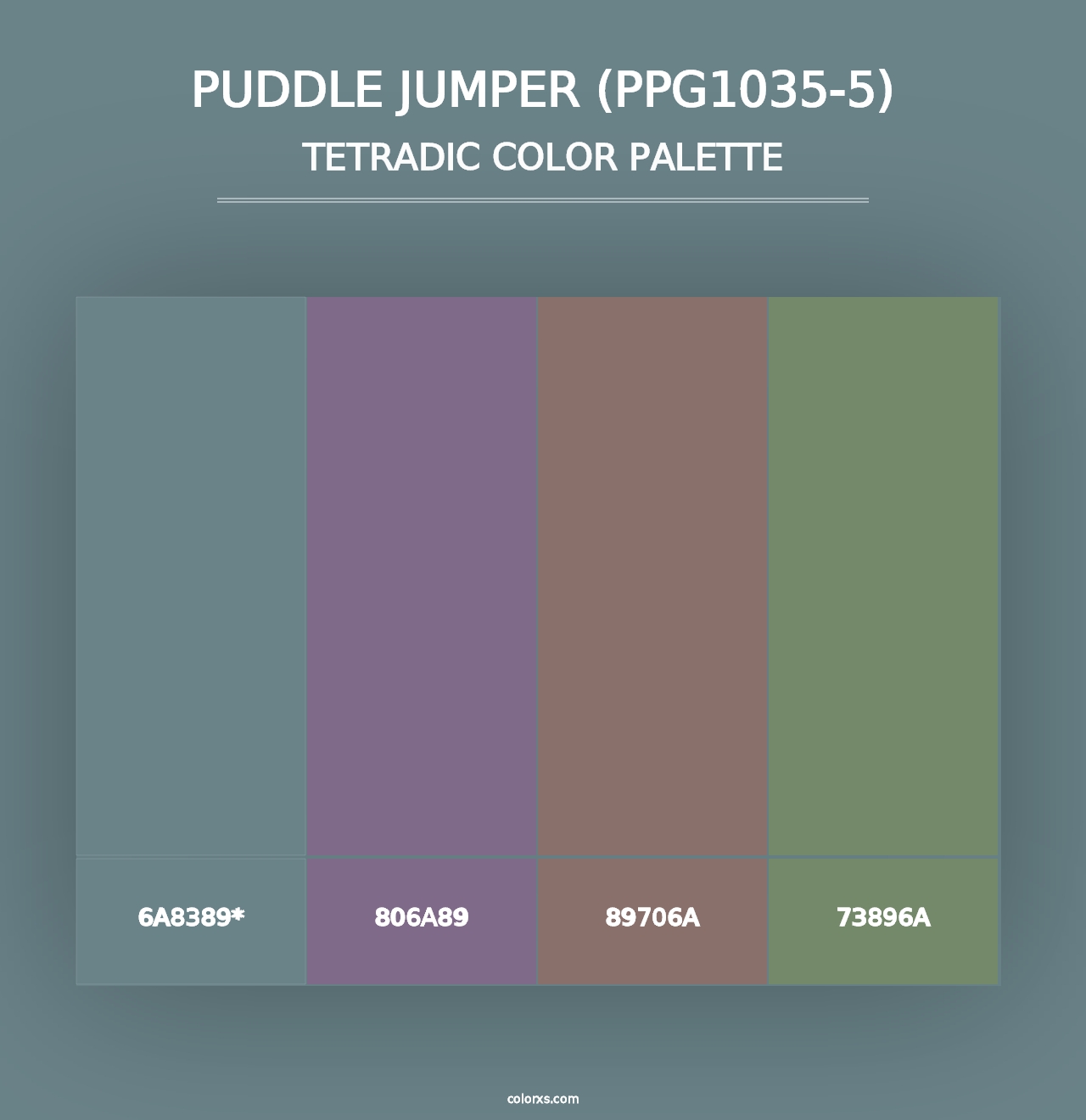 Puddle Jumper (PPG1035-5) - Tetradic Color Palette