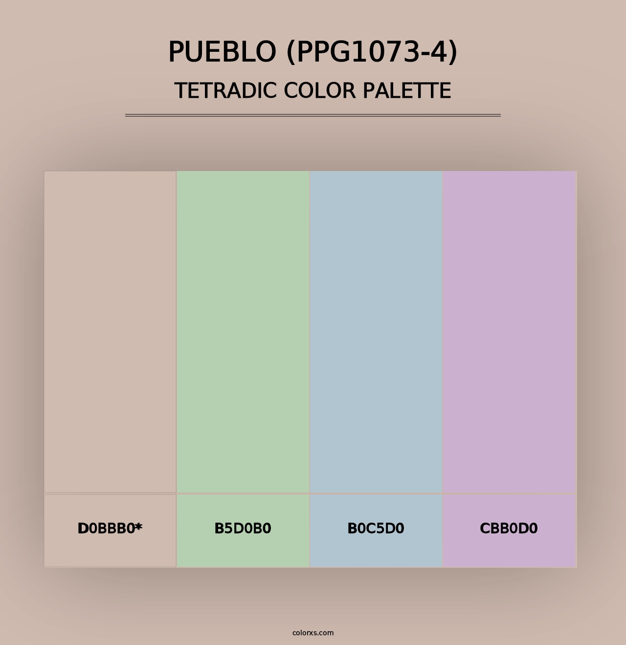 Pueblo (PPG1073-4) - Tetradic Color Palette