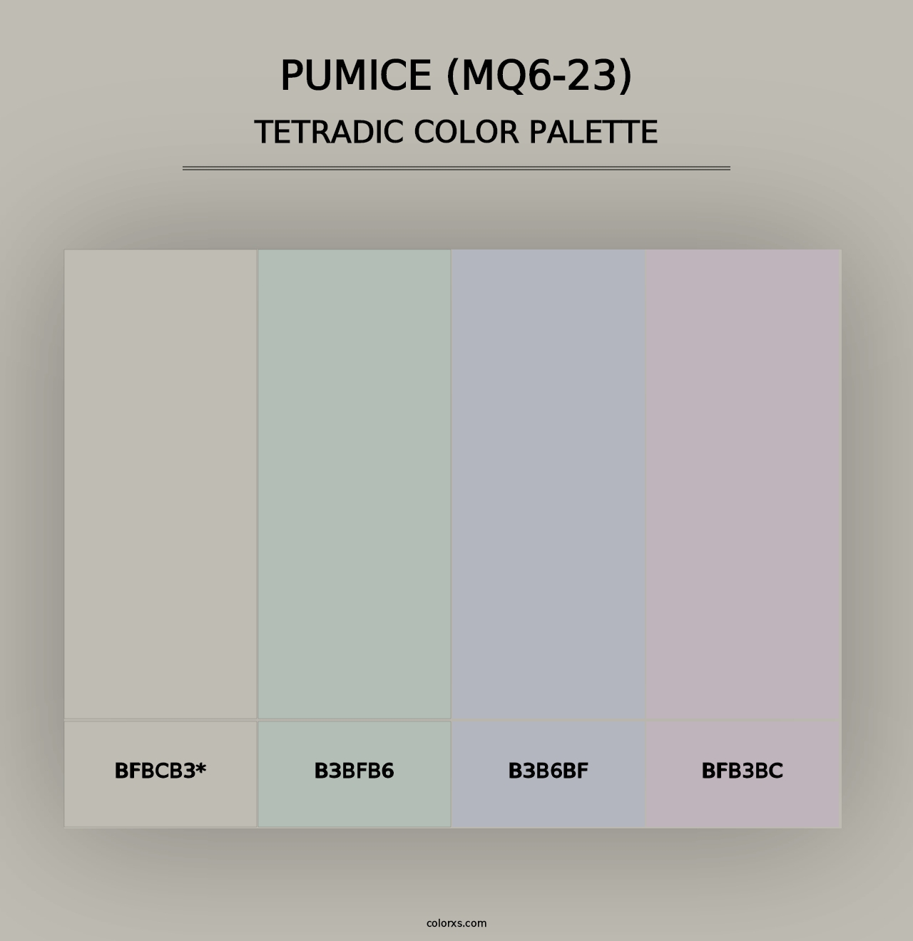 Pumice (MQ6-23) - Tetradic Color Palette