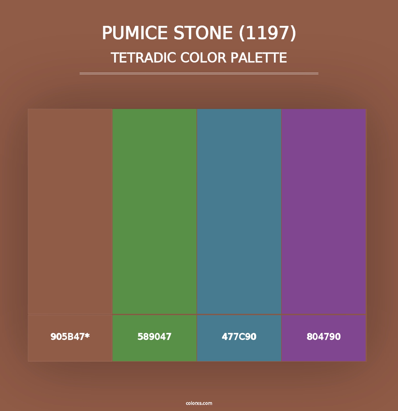 Pumice Stone (1197) - Tetradic Color Palette