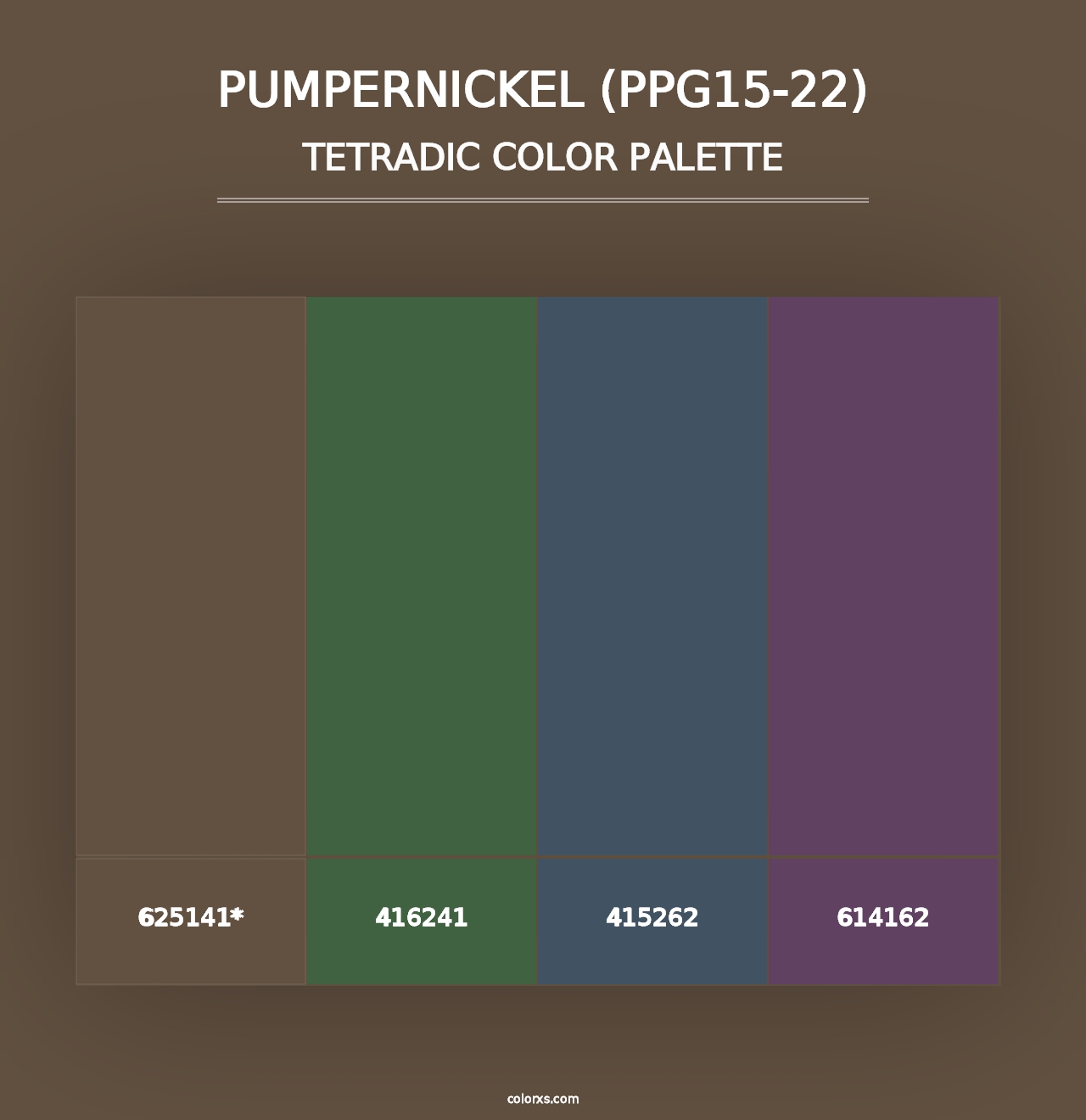 Pumpernickel (PPG15-22) - Tetradic Color Palette