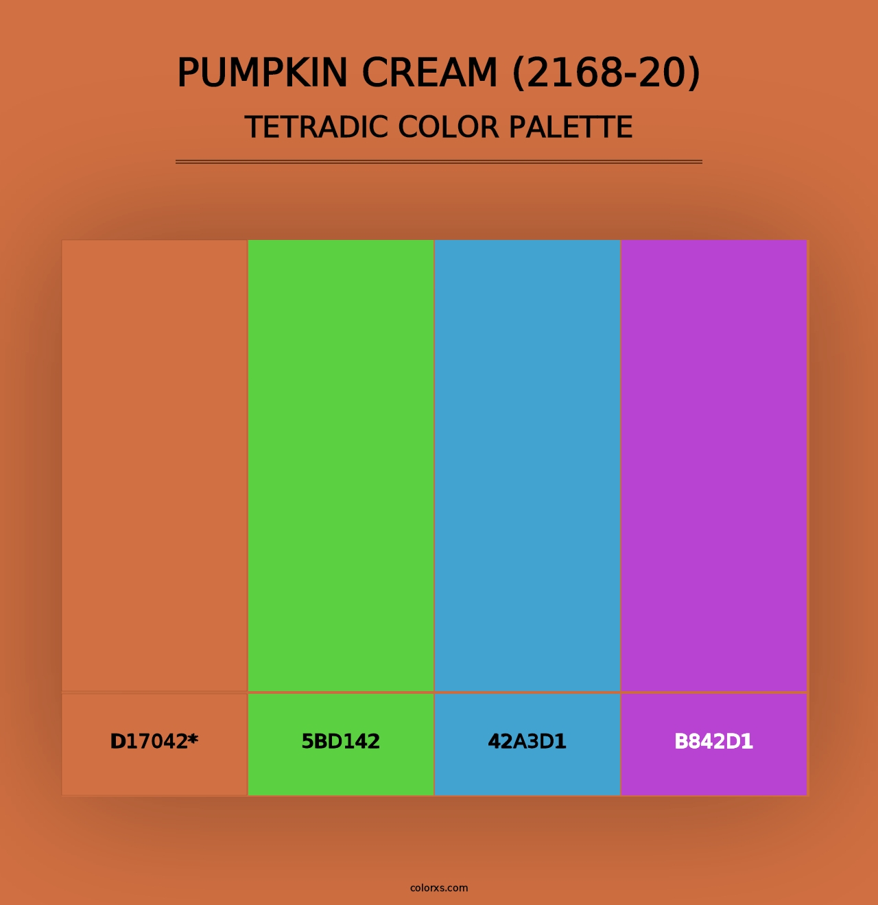 Pumpkin Cream (2168-20) - Tetradic Color Palette