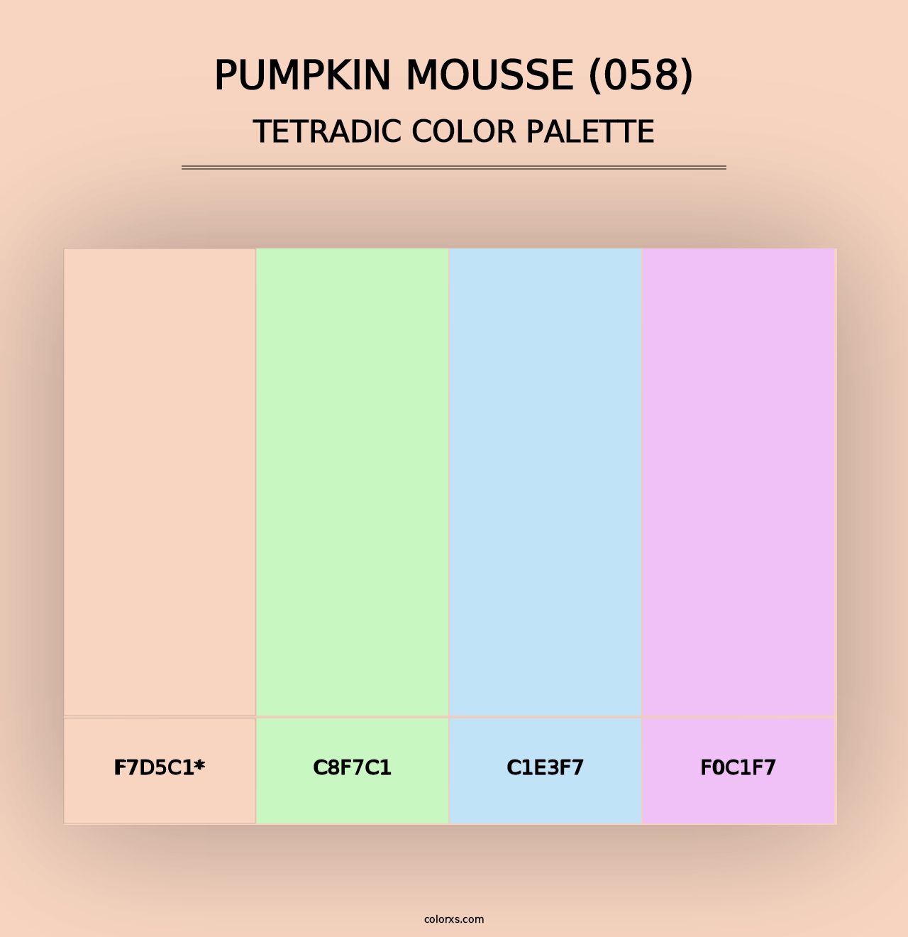 Pumpkin Mousse (058) - Tetradic Color Palette