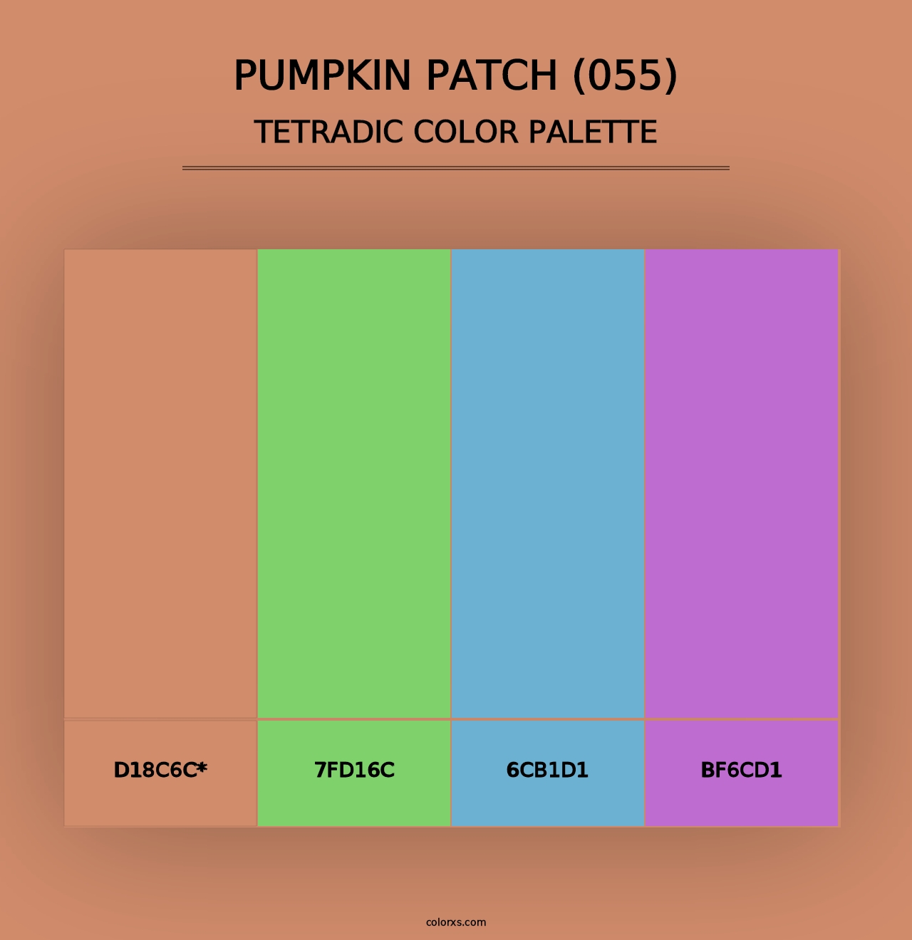 Pumpkin Patch (055) - Tetradic Color Palette