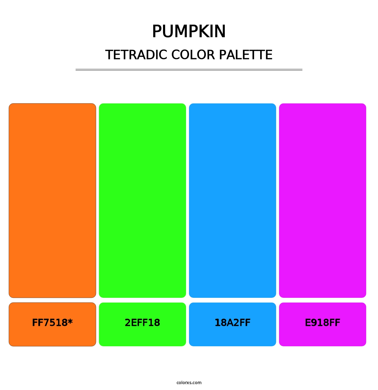 Pumpkin - Tetradic Color Palette