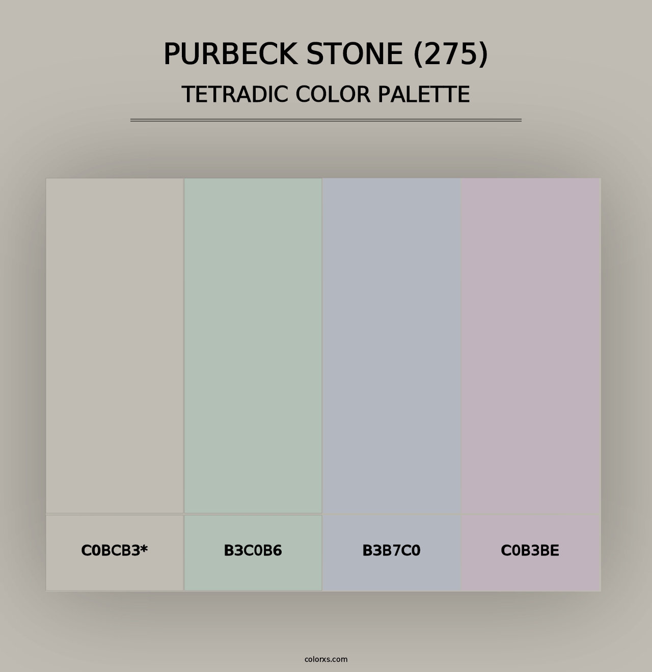 Purbeck Stone (275) - Tetradic Color Palette