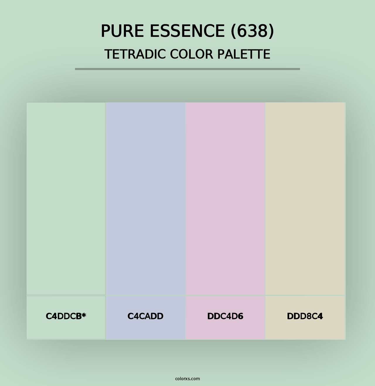 Pure Essence (638) - Tetradic Color Palette