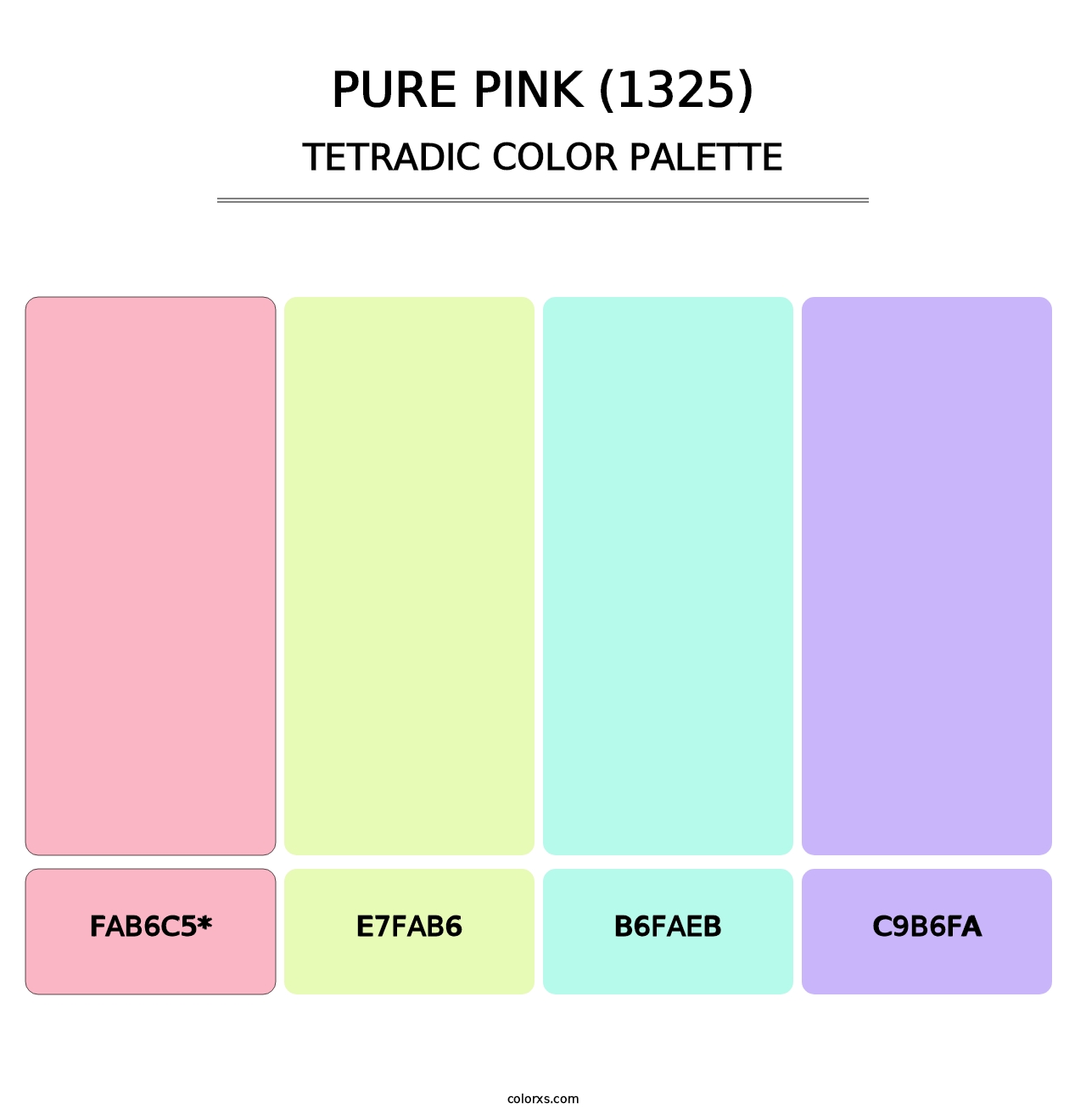 Pure Pink (1325) - Tetradic Color Palette