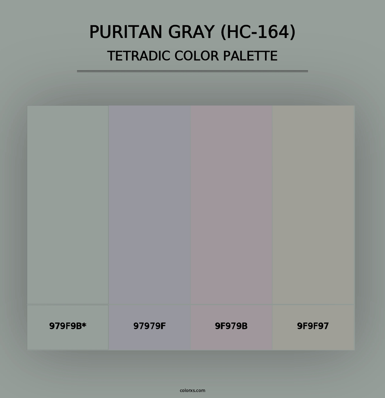 Puritan Gray (HC-164) - Tetradic Color Palette