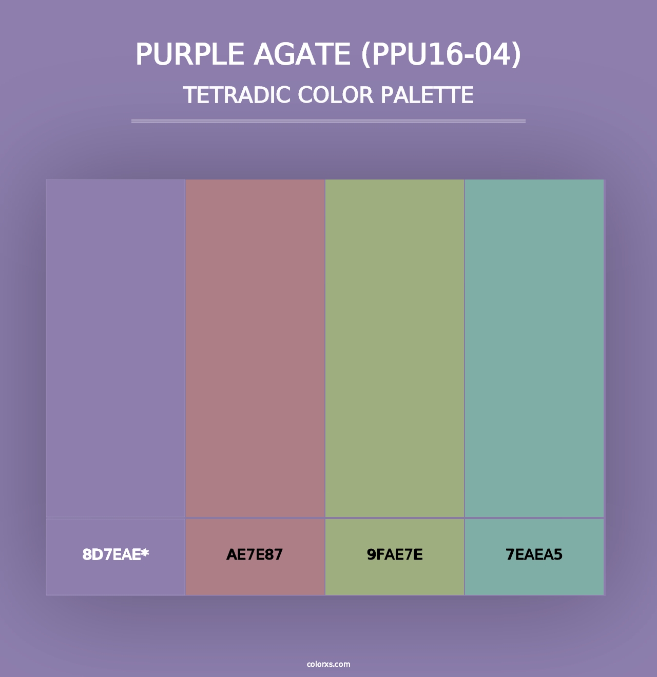 Purple Agate (PPU16-04) - Tetradic Color Palette