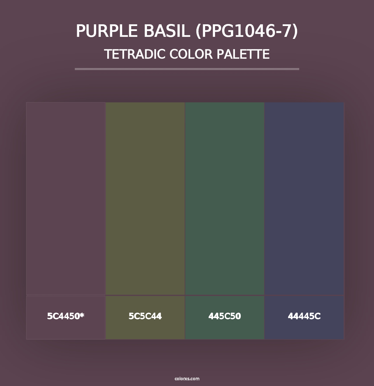 Purple Basil (PPG1046-7) - Tetradic Color Palette