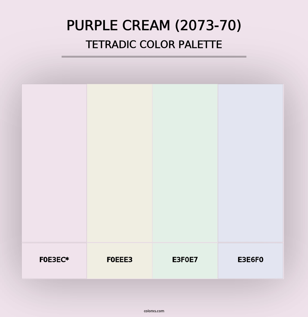 Purple Cream (2073-70) - Tetradic Color Palette