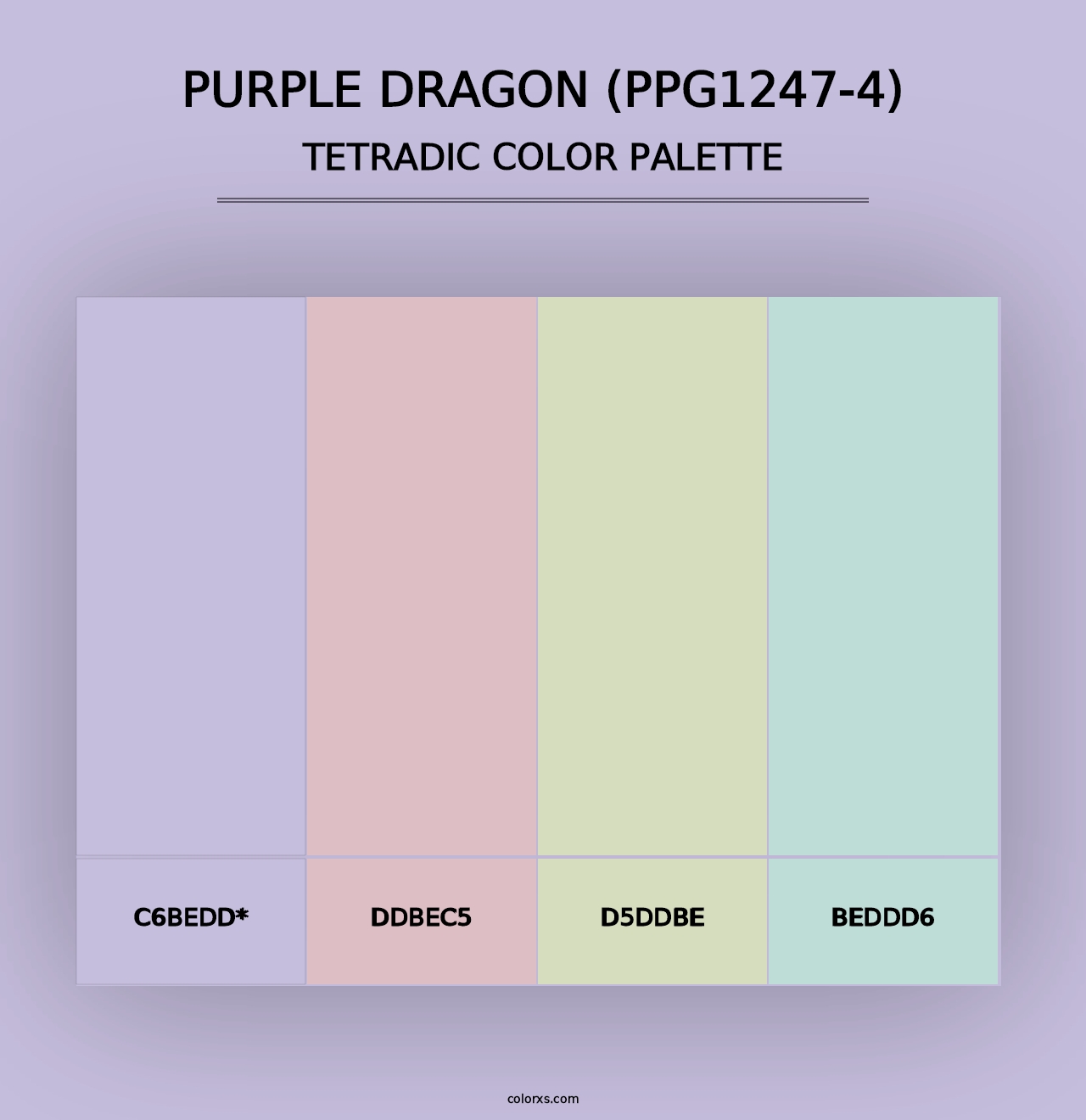 Purple Dragon (PPG1247-4) - Tetradic Color Palette