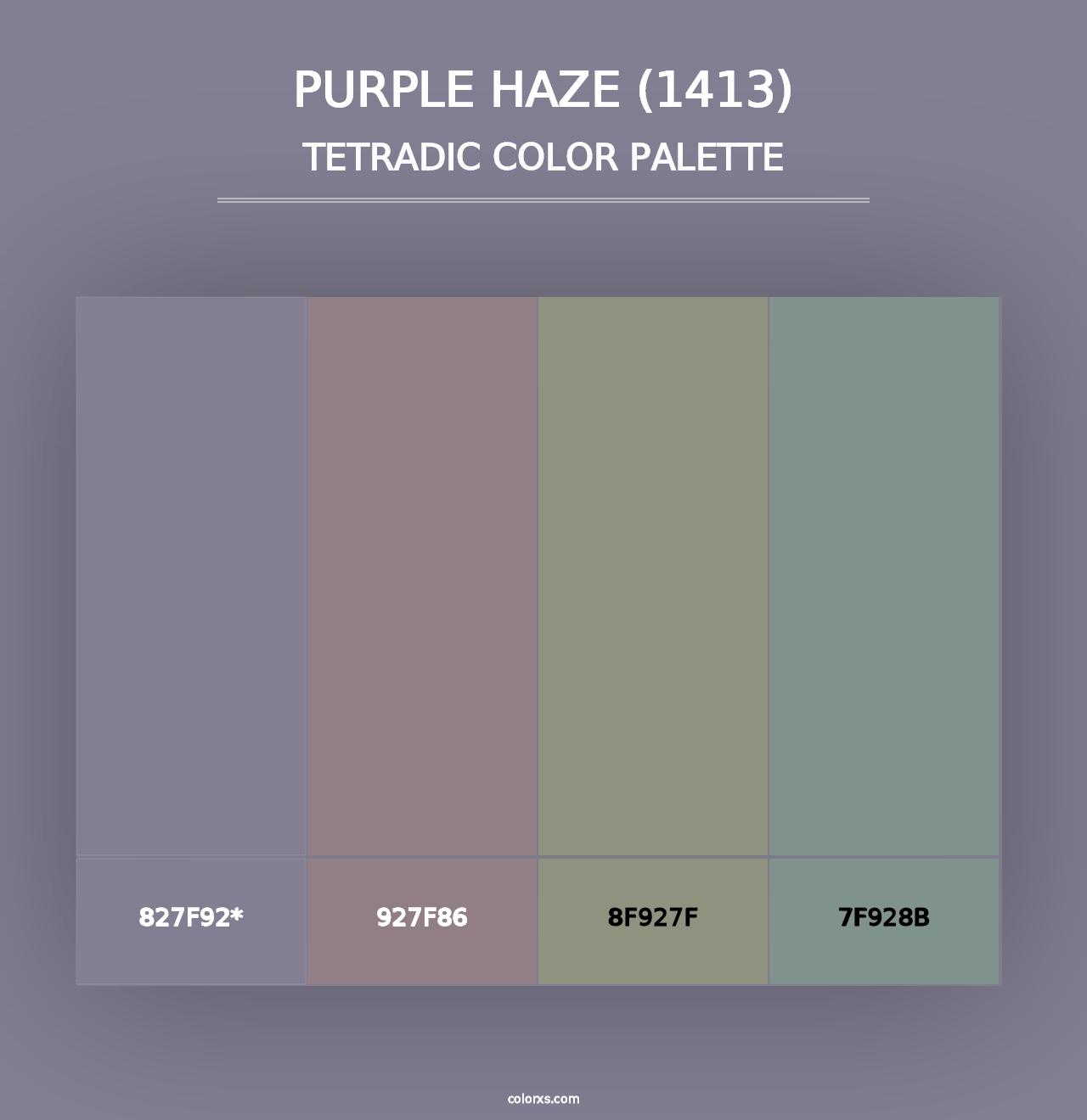 Purple Haze (1413) - Tetradic Color Palette