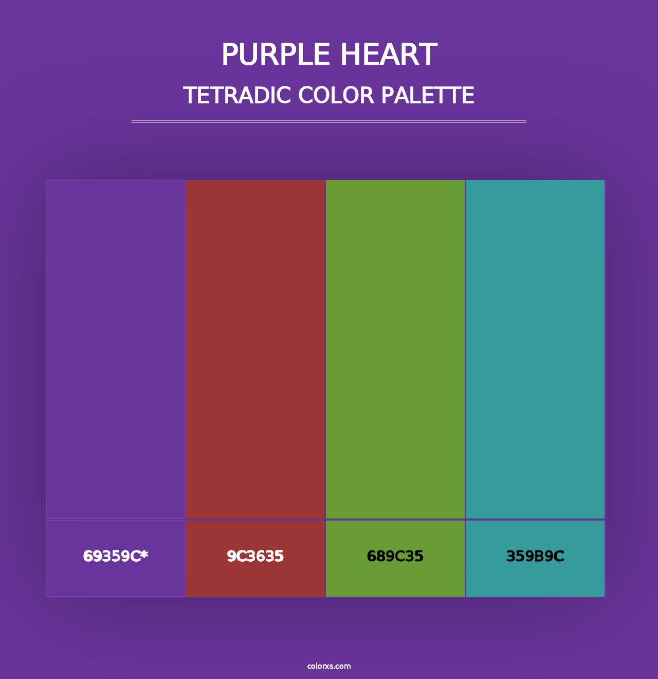 Purple Heart - Tetradic Color Palette