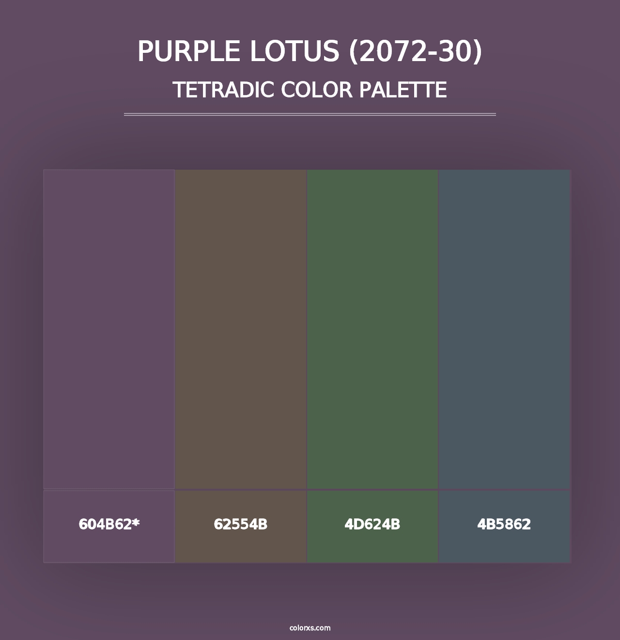 Purple Lotus (2072-30) - Tetradic Color Palette