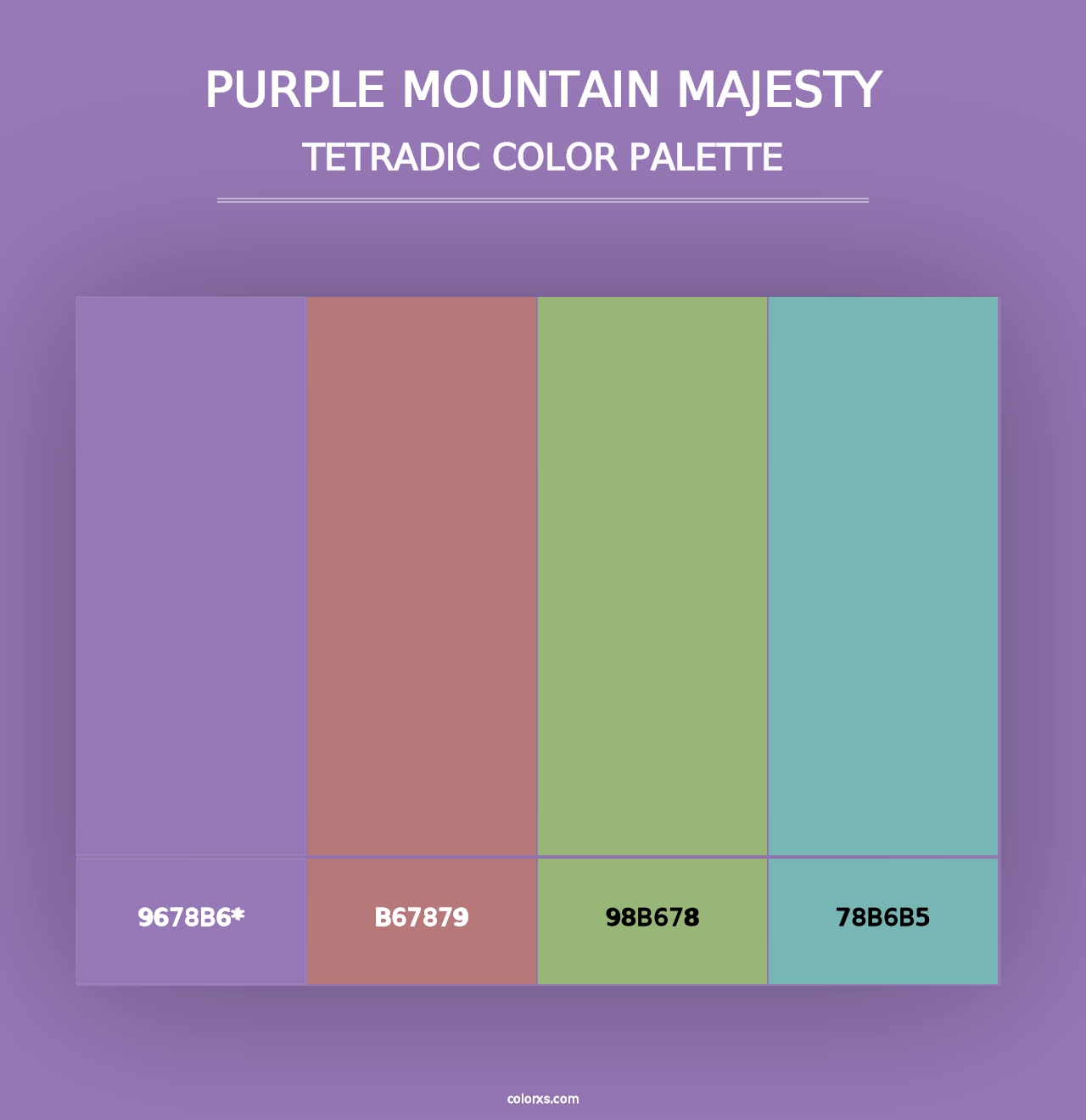 Purple Mountain majesty - Tetradic Color Palette