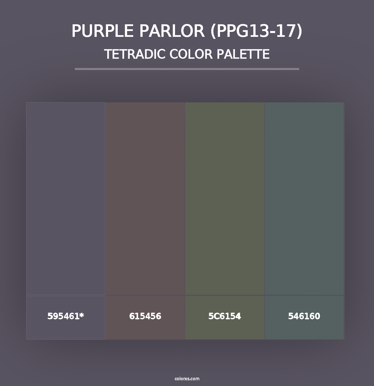 Purple Parlor (PPG13-17) - Tetradic Color Palette