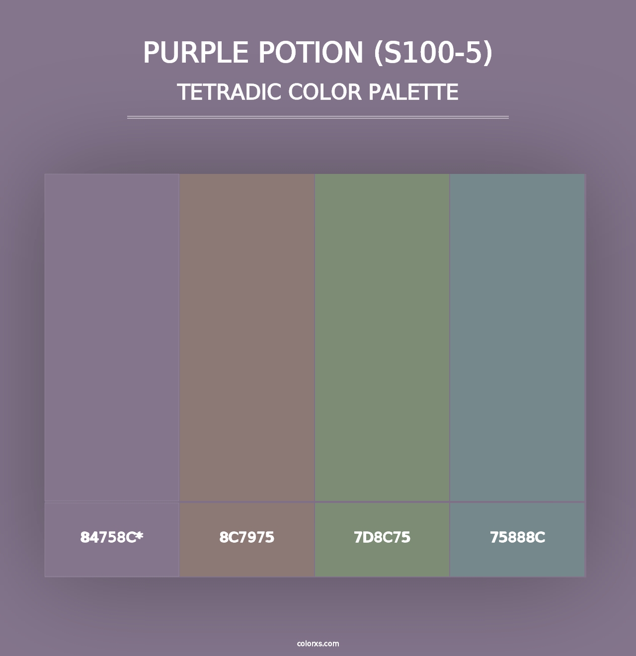 Purple Potion (S100-5) - Tetradic Color Palette