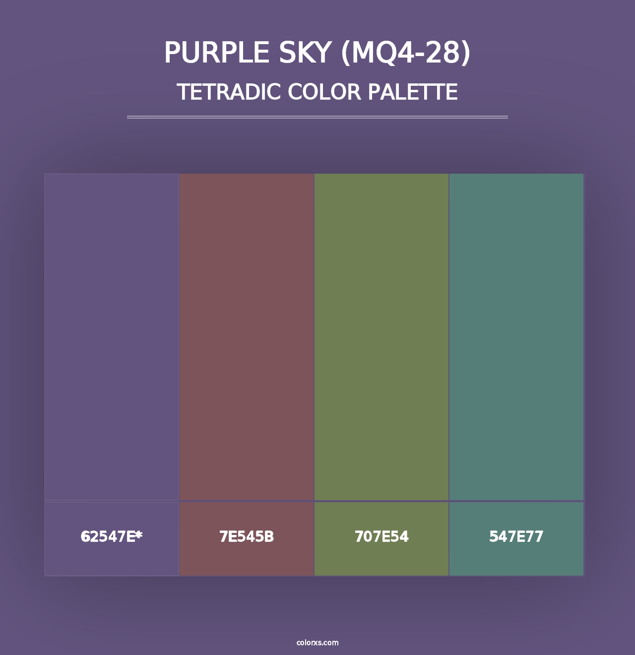 Purple Sky (MQ4-28) - Tetradic Color Palette