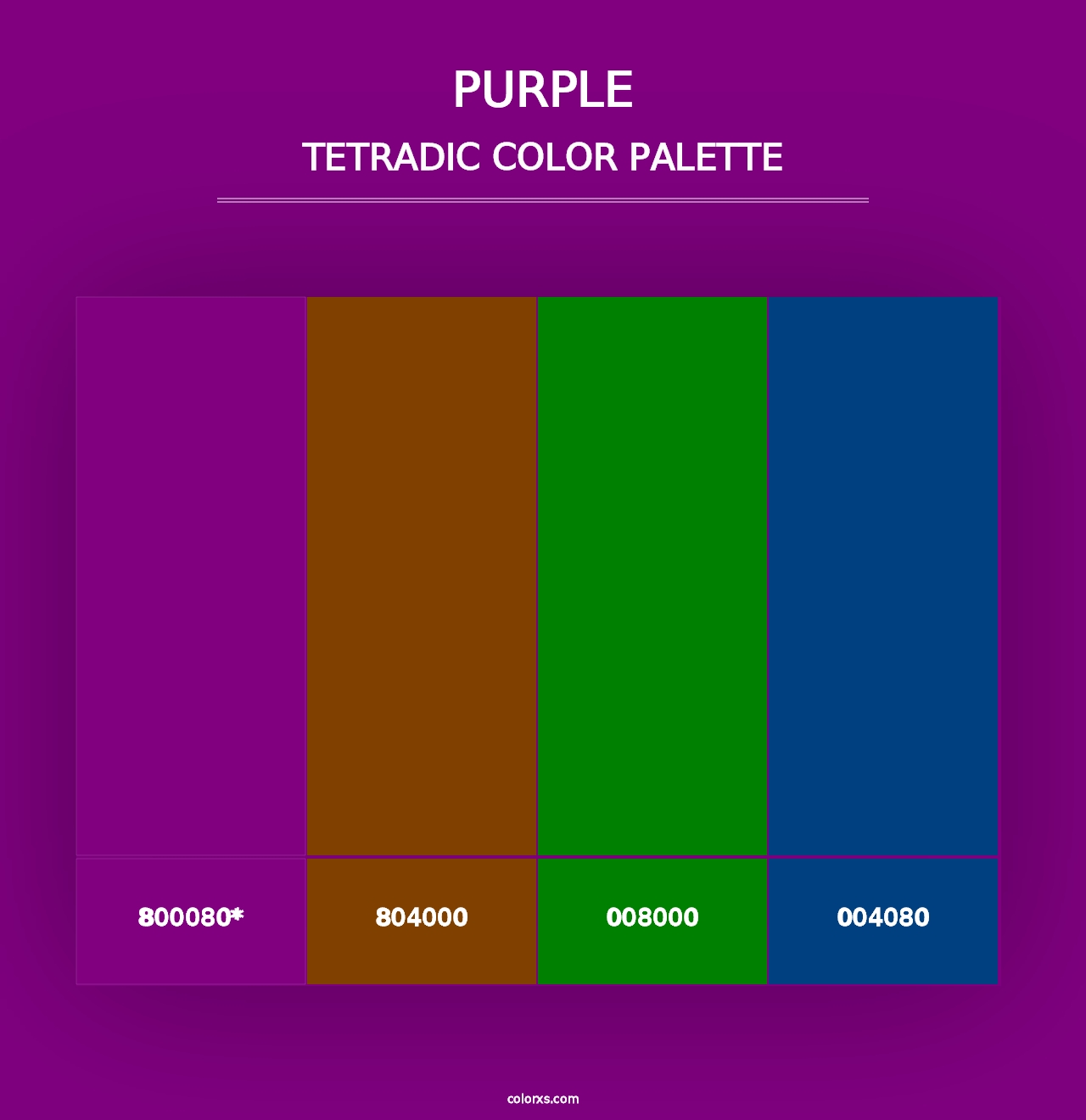 Purple - Tetradic Color Palette