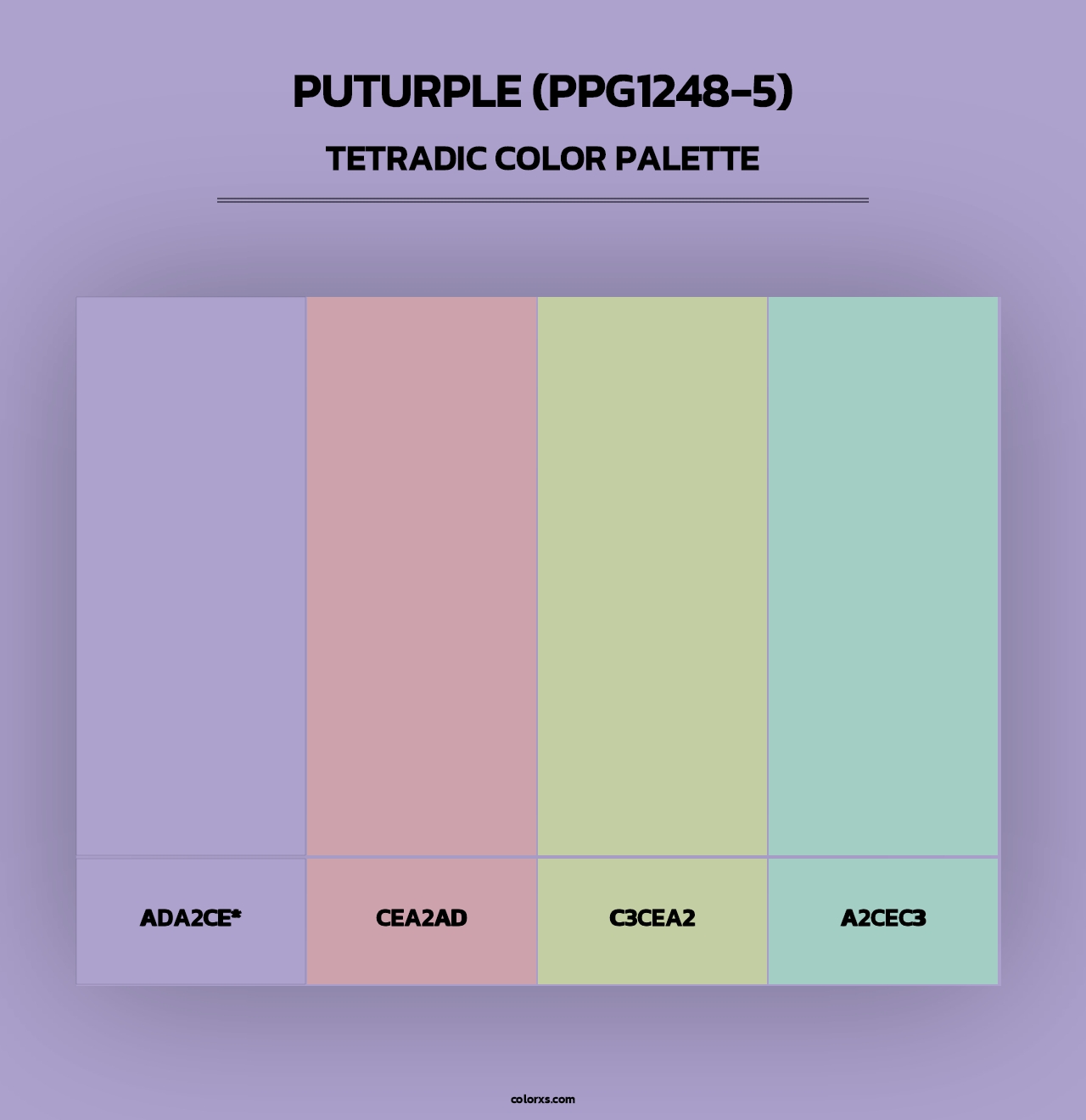 Puturple (PPG1248-5) - Tetradic Color Palette