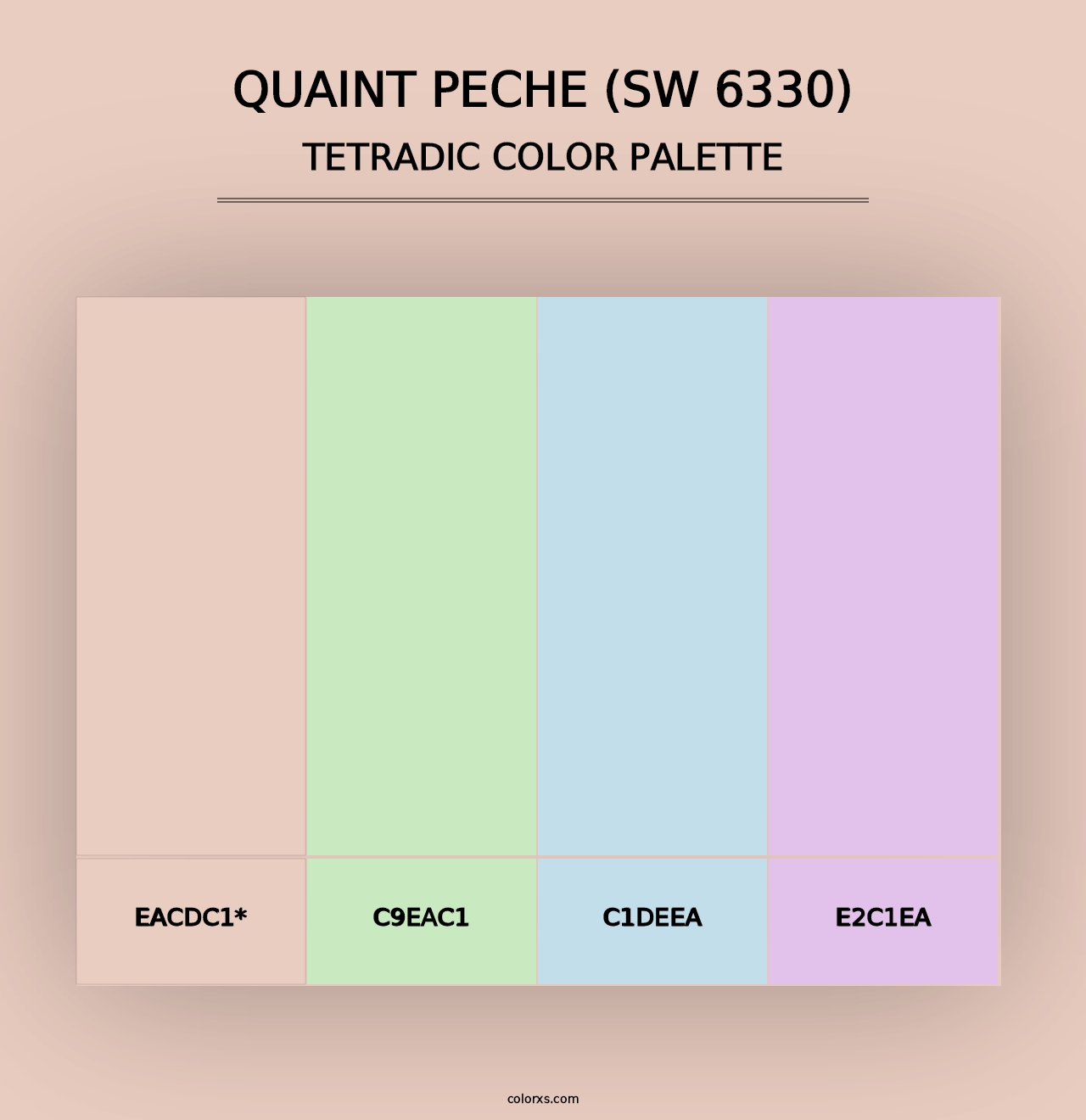 Quaint Peche (SW 6330) - Tetradic Color Palette