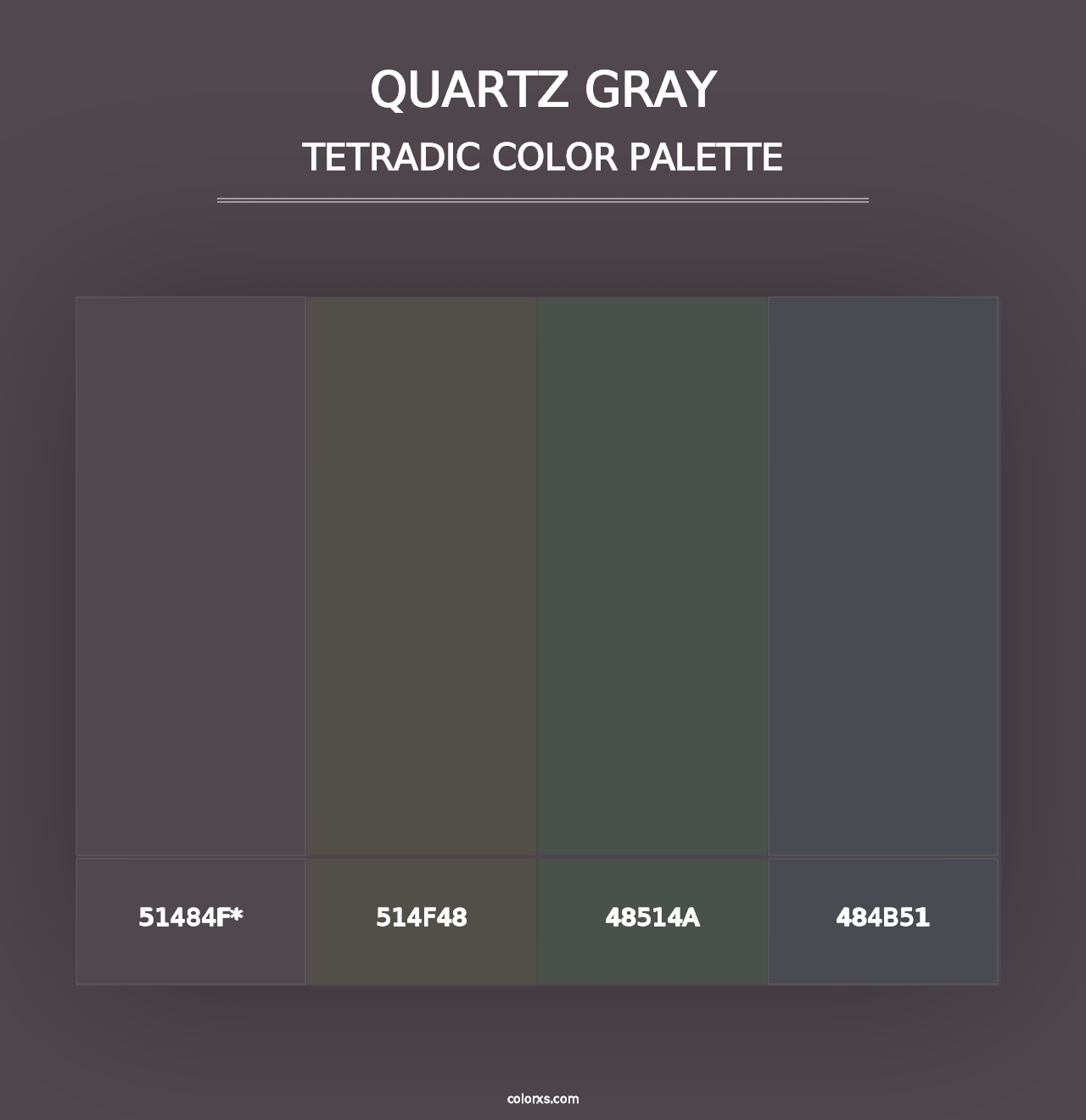 Quartz Gray - Tetradic Color Palette