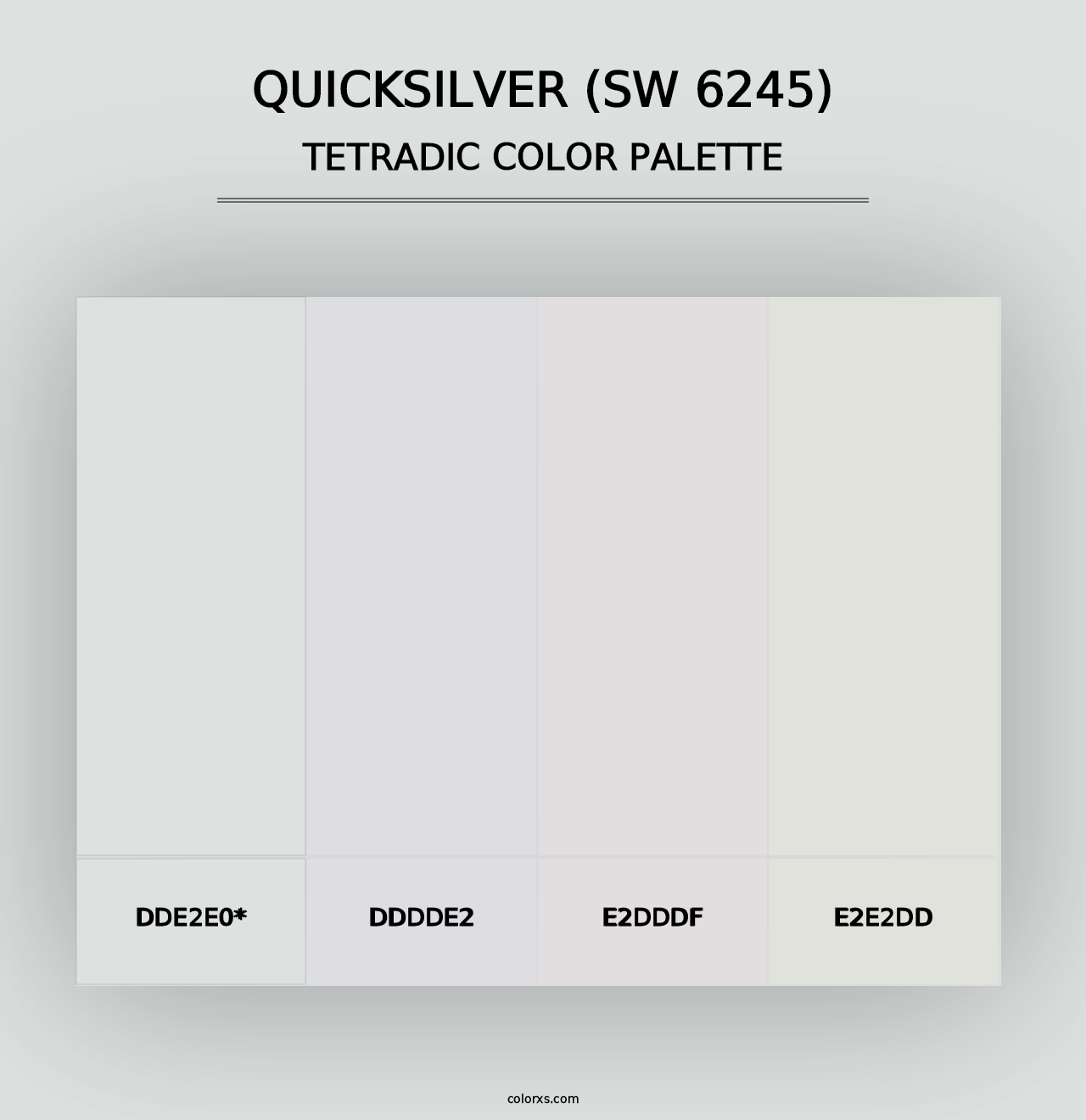 Quicksilver (SW 6245) - Tetradic Color Palette