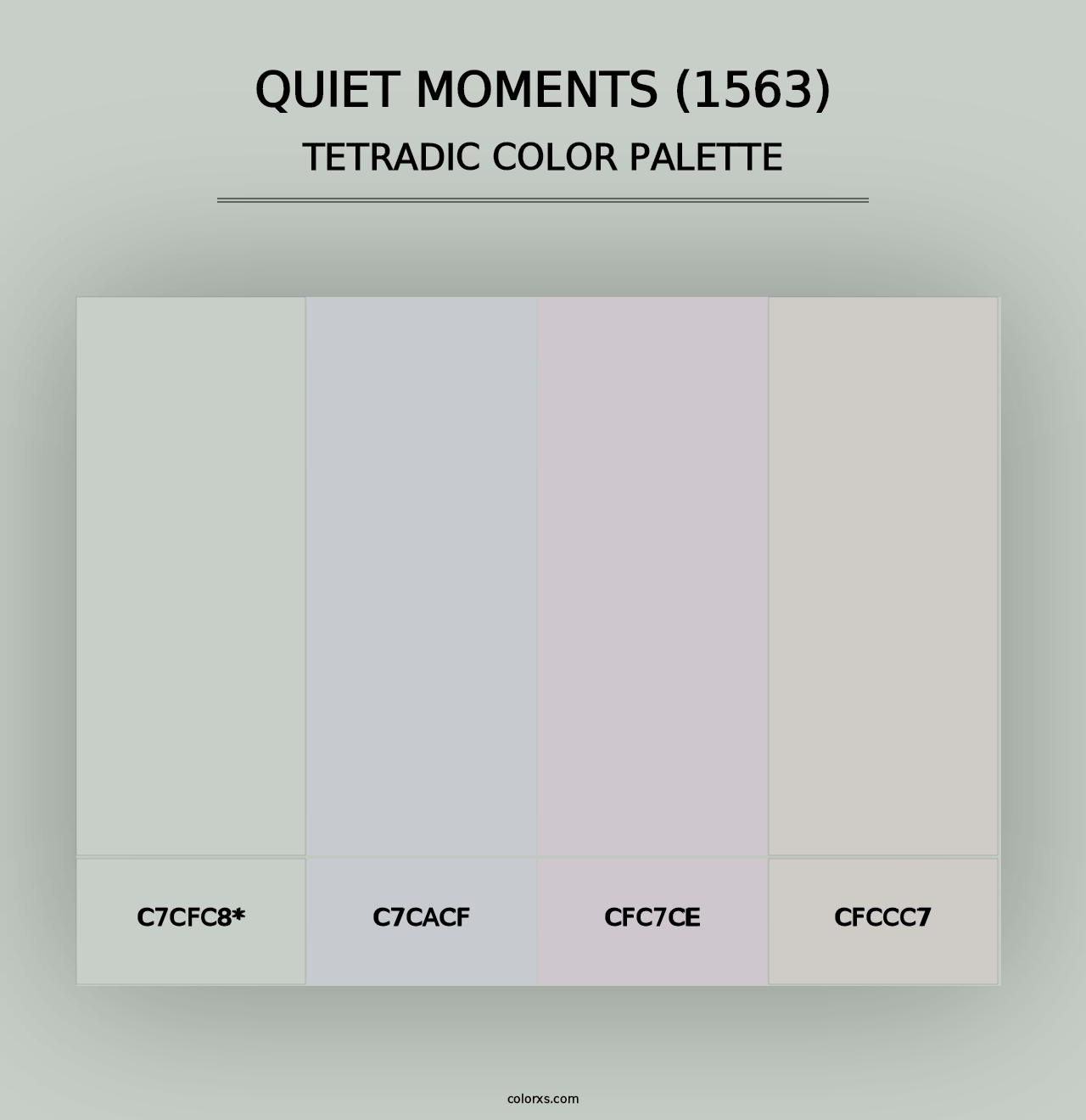 Quiet Moments (1563) - Tetradic Color Palette