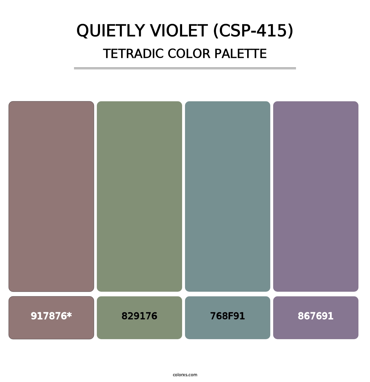 Quietly Violet (CSP-415) - Tetradic Color Palette