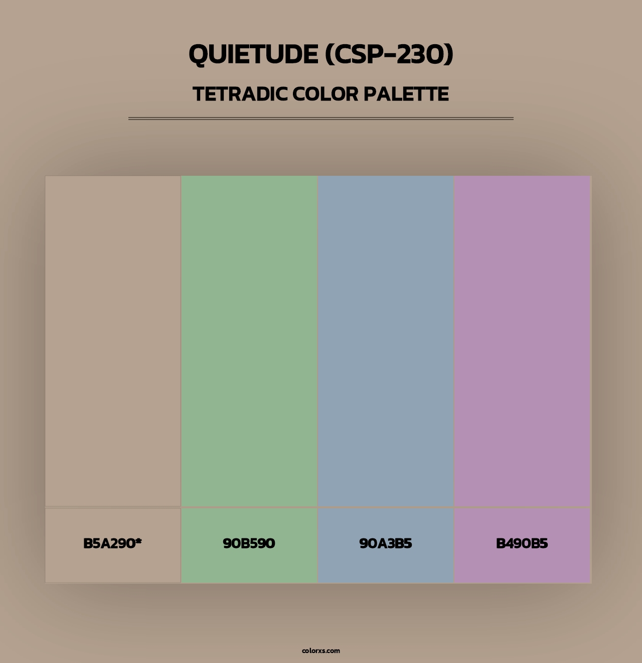 Quietude (CSP-230) - Tetradic Color Palette