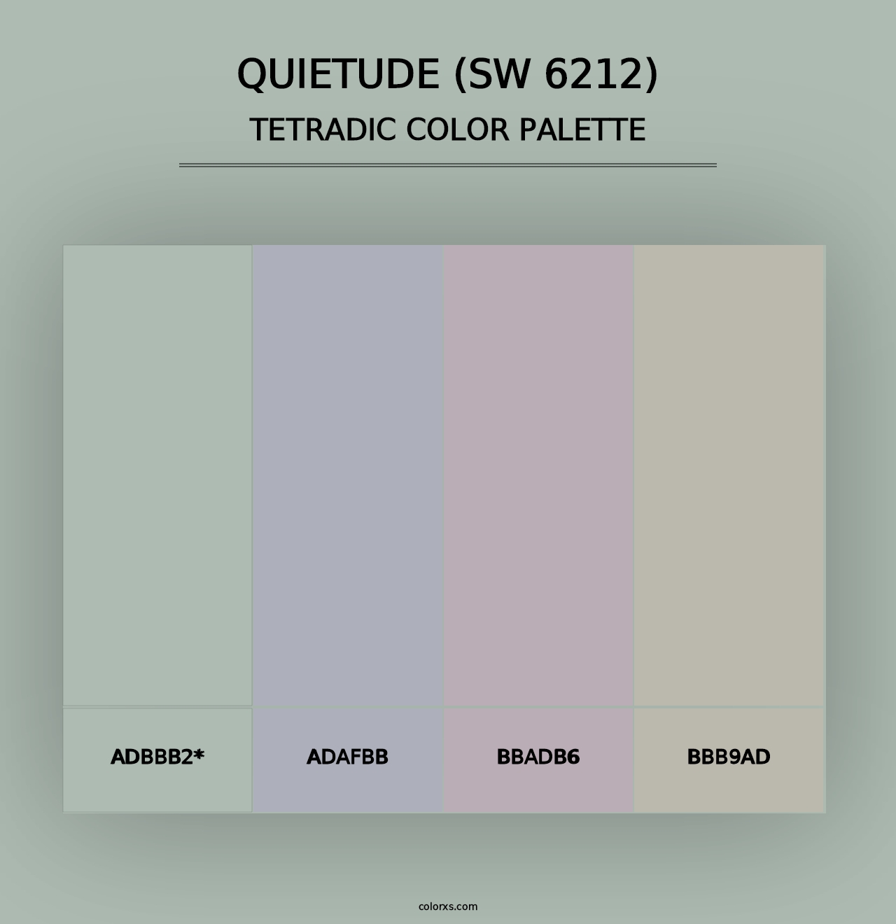 Quietude (SW 6212) - Tetradic Color Palette