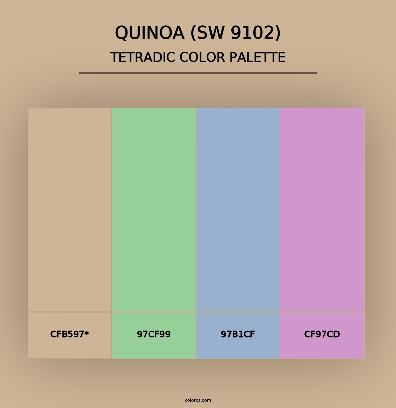 Quinoa (SW 9102) - Tetradic Color Palette