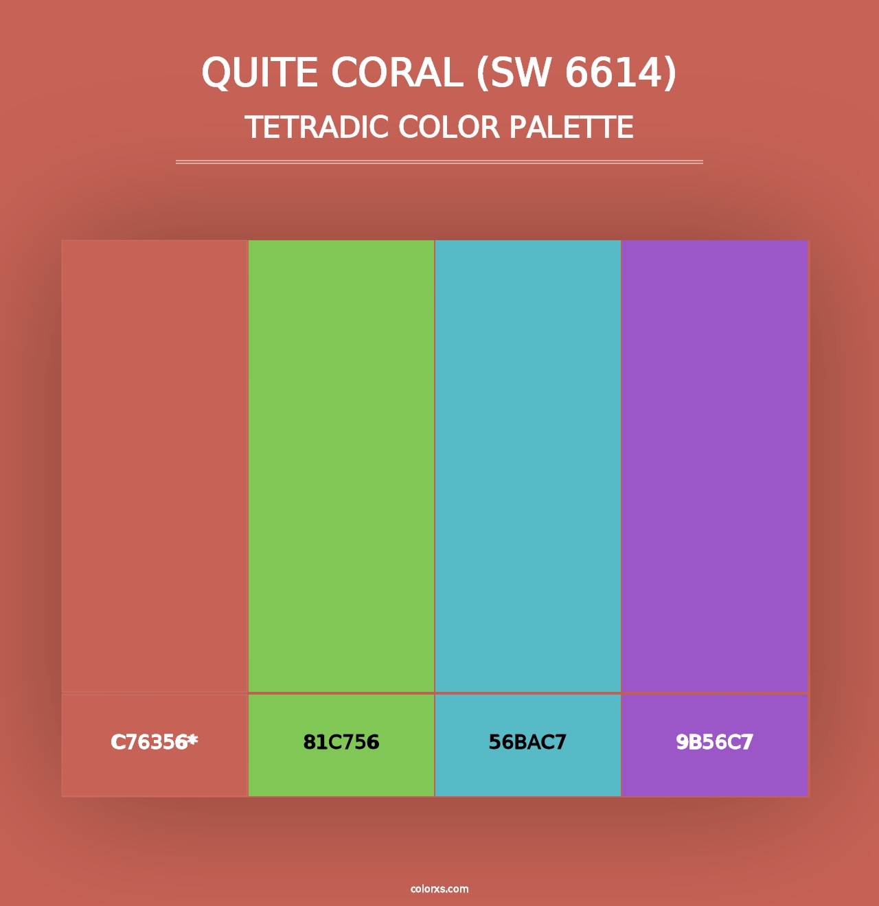 Quite Coral (SW 6614) - Tetradic Color Palette