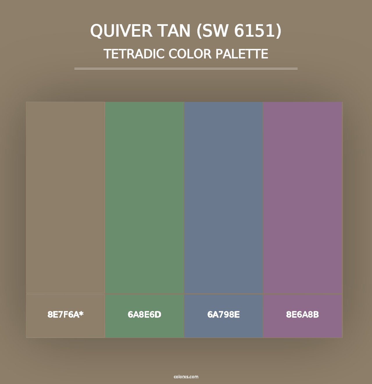 Quiver Tan (SW 6151) - Tetradic Color Palette