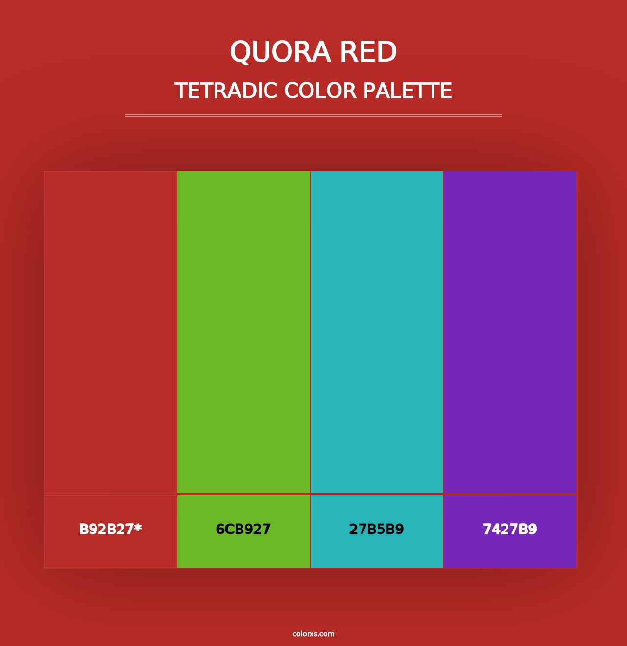 Quora Red - Tetradic Color Palette