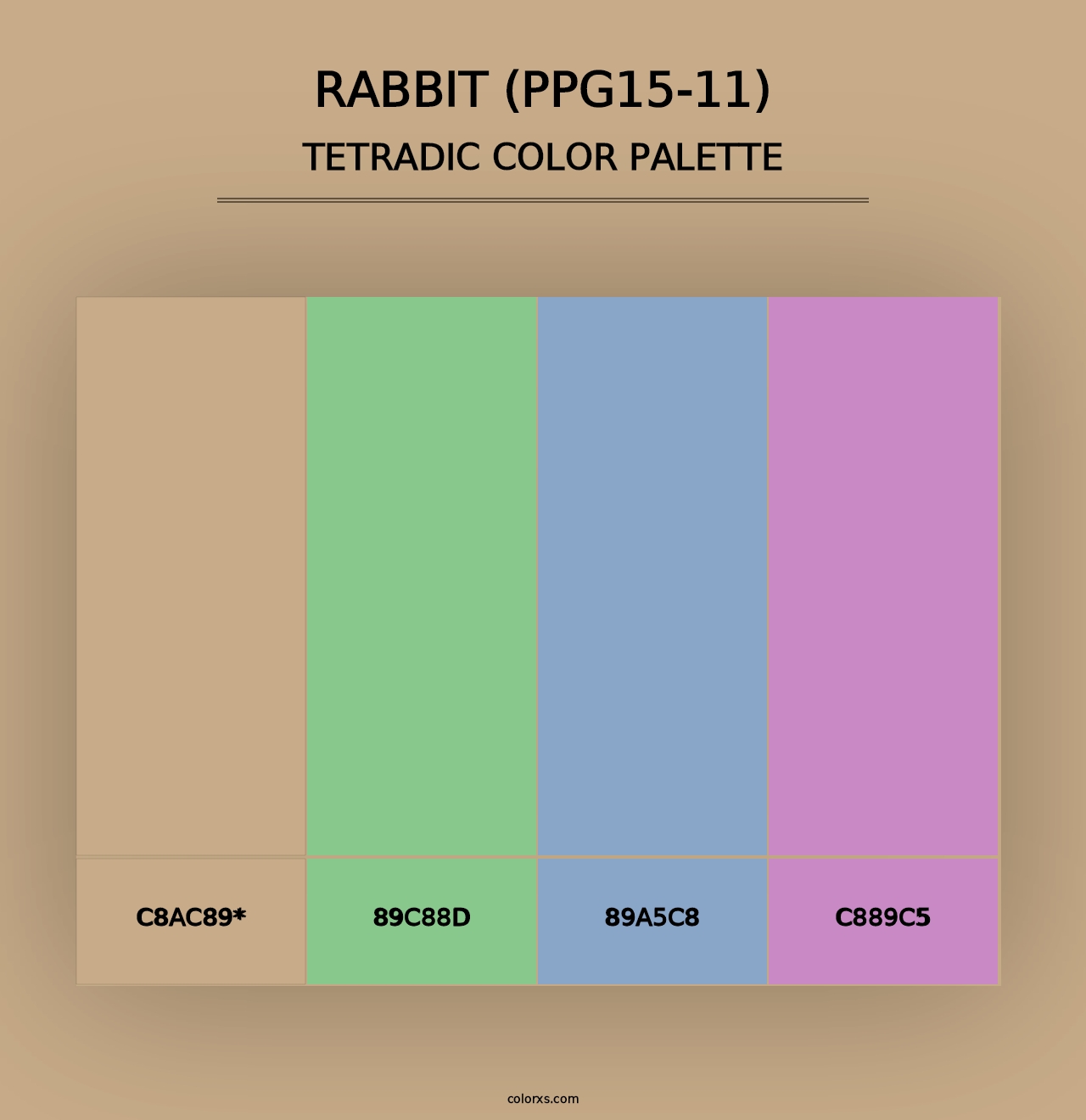 Rabbit (PPG15-11) - Tetradic Color Palette