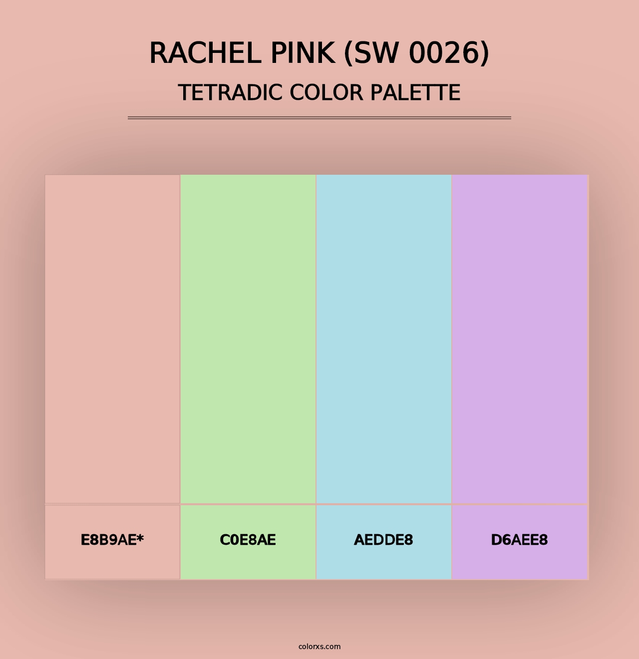 Rachel Pink (SW 0026) - Tetradic Color Palette