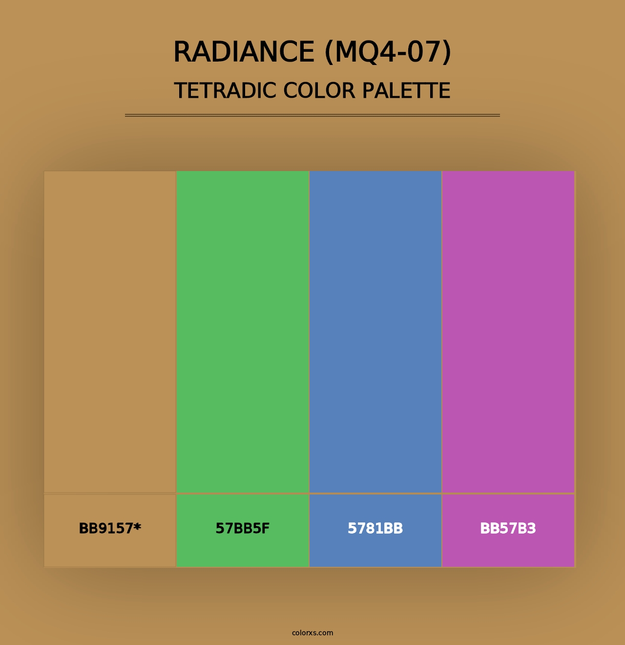 Radiance (MQ4-07) - Tetradic Color Palette