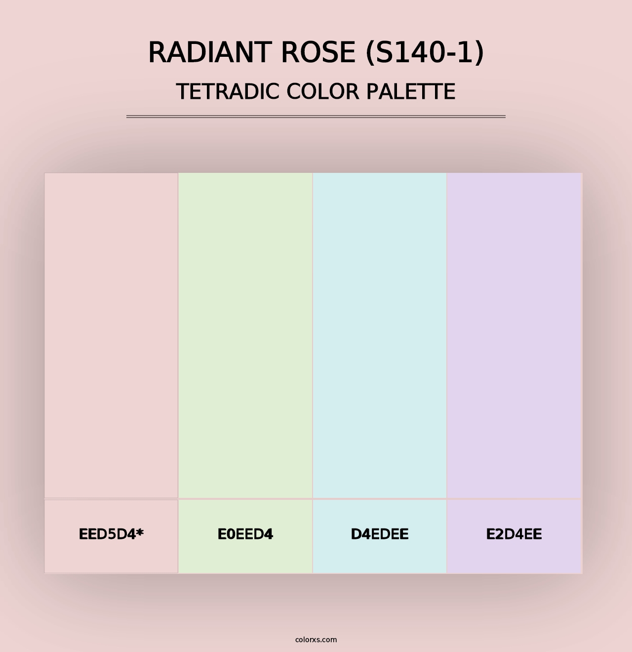 Radiant Rose (S140-1) - Tetradic Color Palette