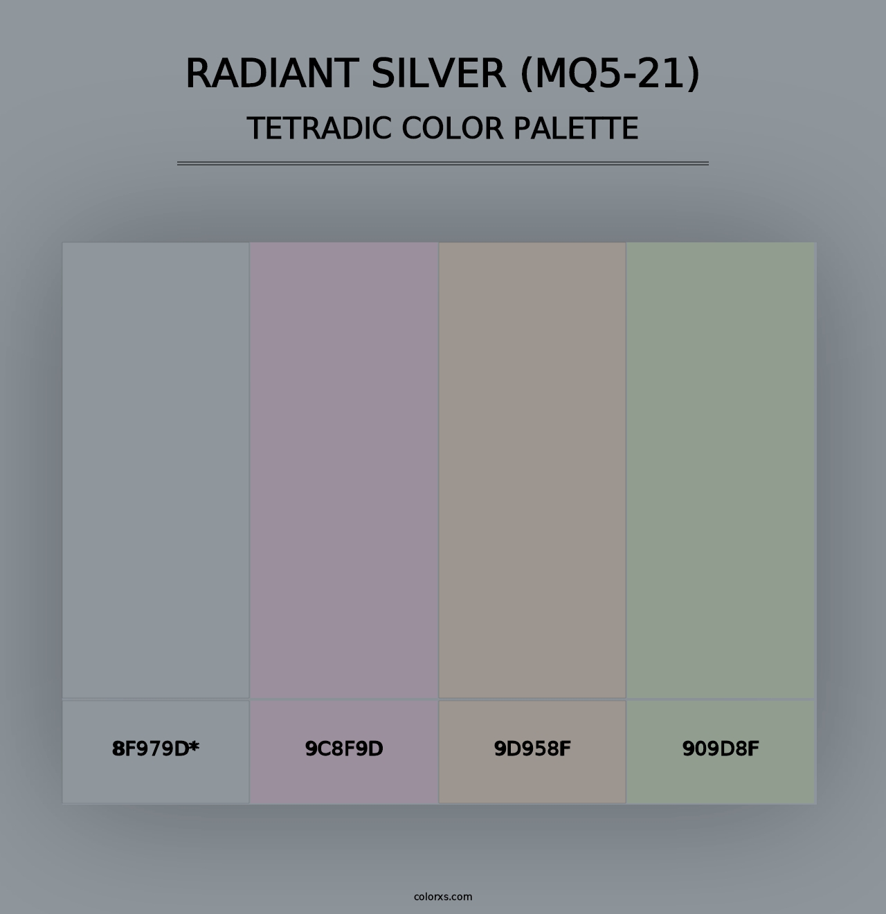 Radiant Silver (MQ5-21) - Tetradic Color Palette