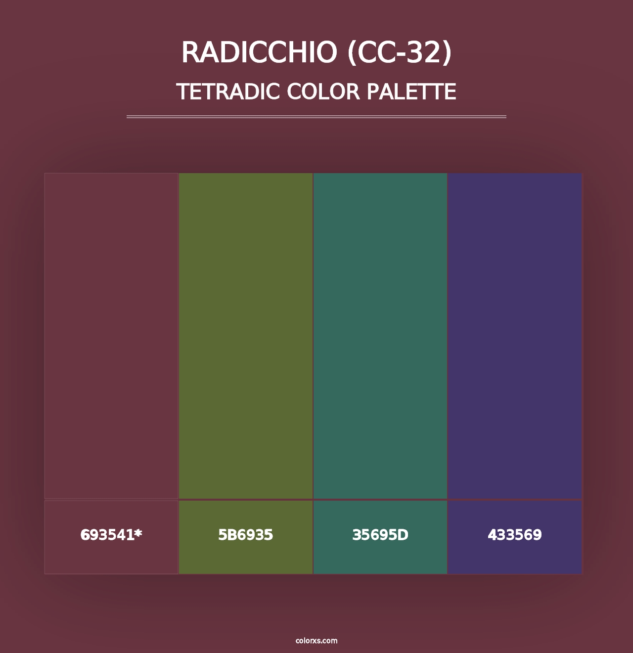 Radicchio (CC-32) - Tetradic Color Palette