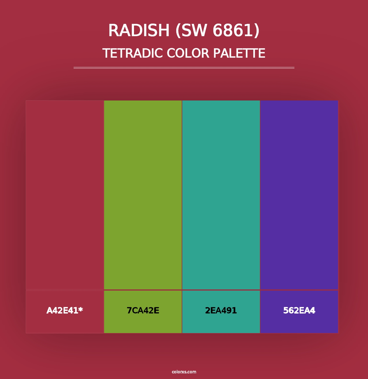 Radish (SW 6861) - Tetradic Color Palette