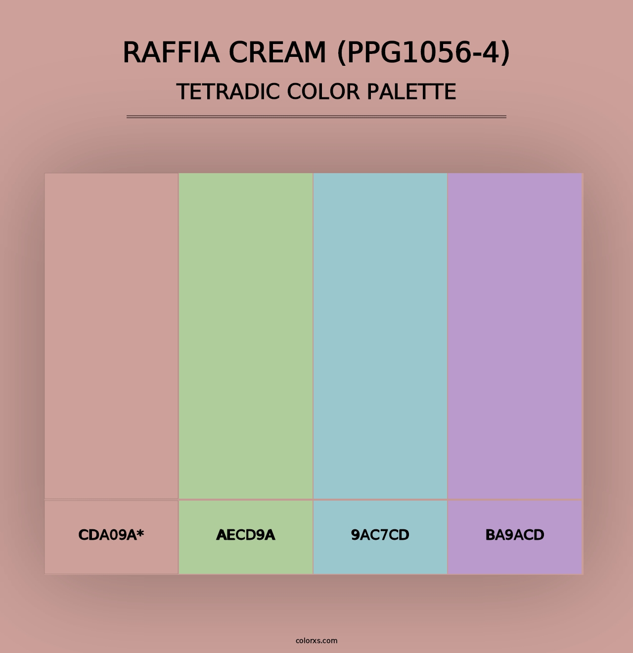 Raffia Cream (PPG1056-4) - Tetradic Color Palette