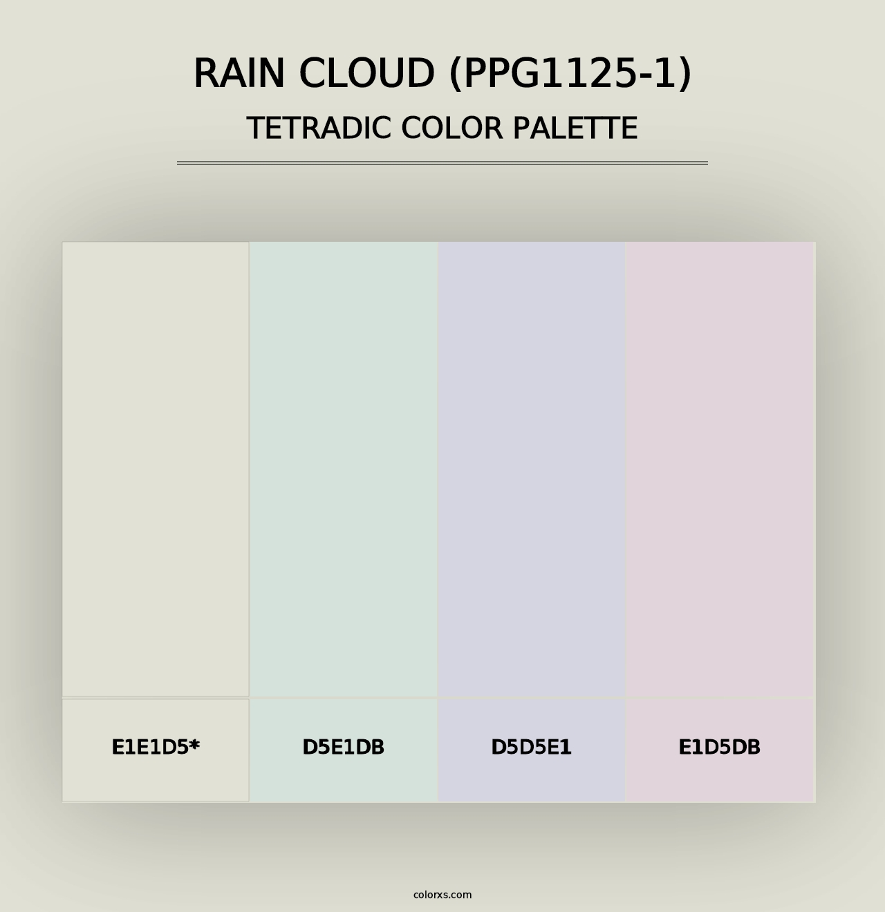 Rain Cloud (PPG1125-1) - Tetradic Color Palette