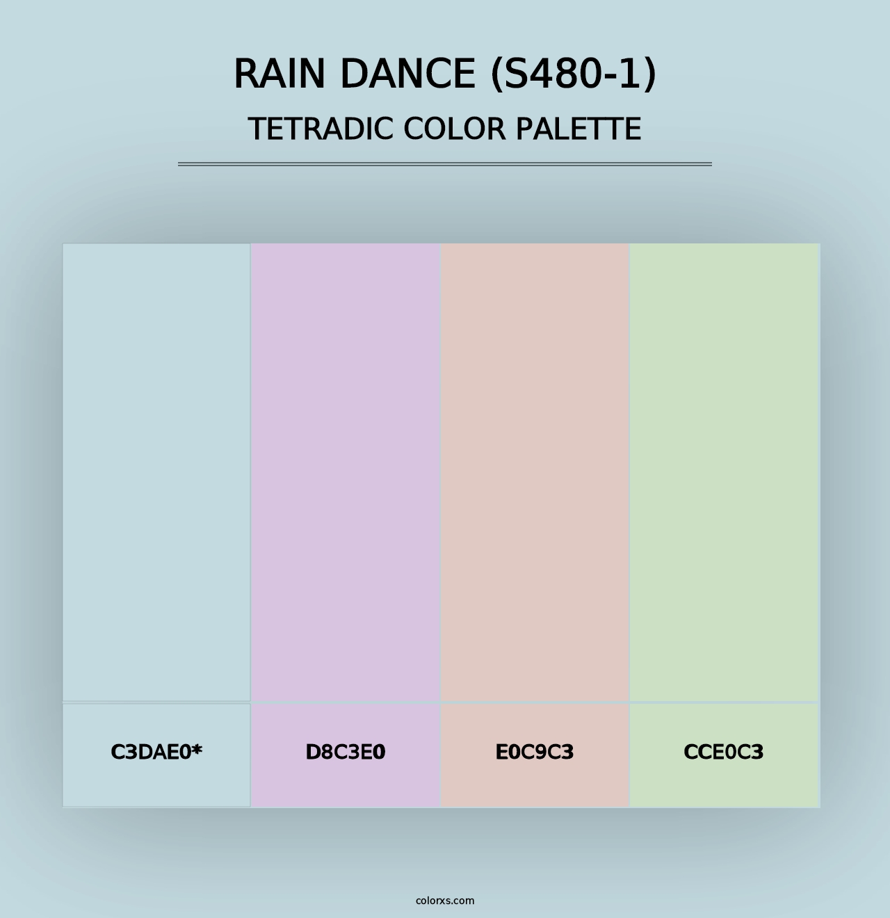 Rain Dance (S480-1) - Tetradic Color Palette