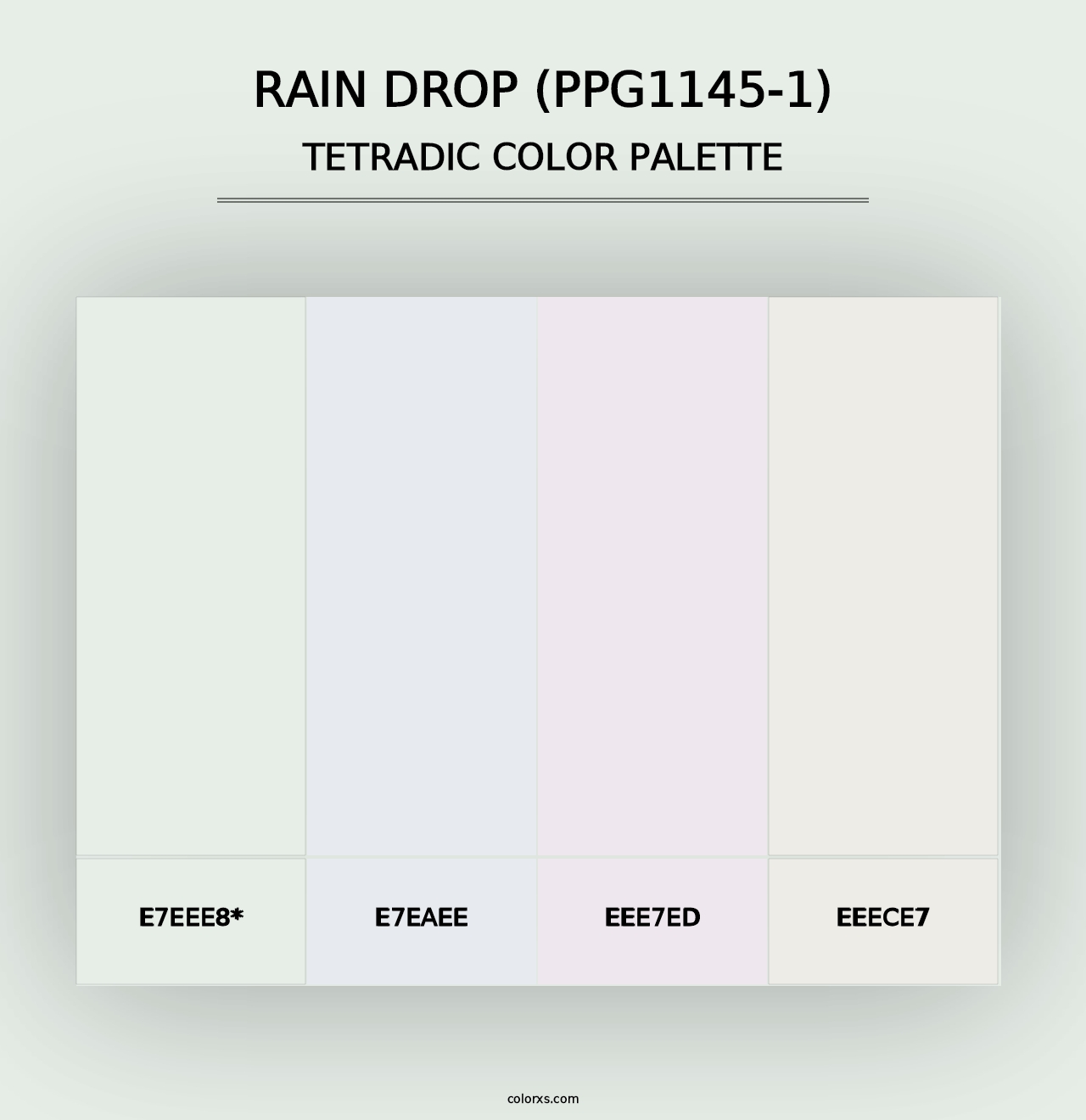 Rain Drop (PPG1145-1) - Tetradic Color Palette