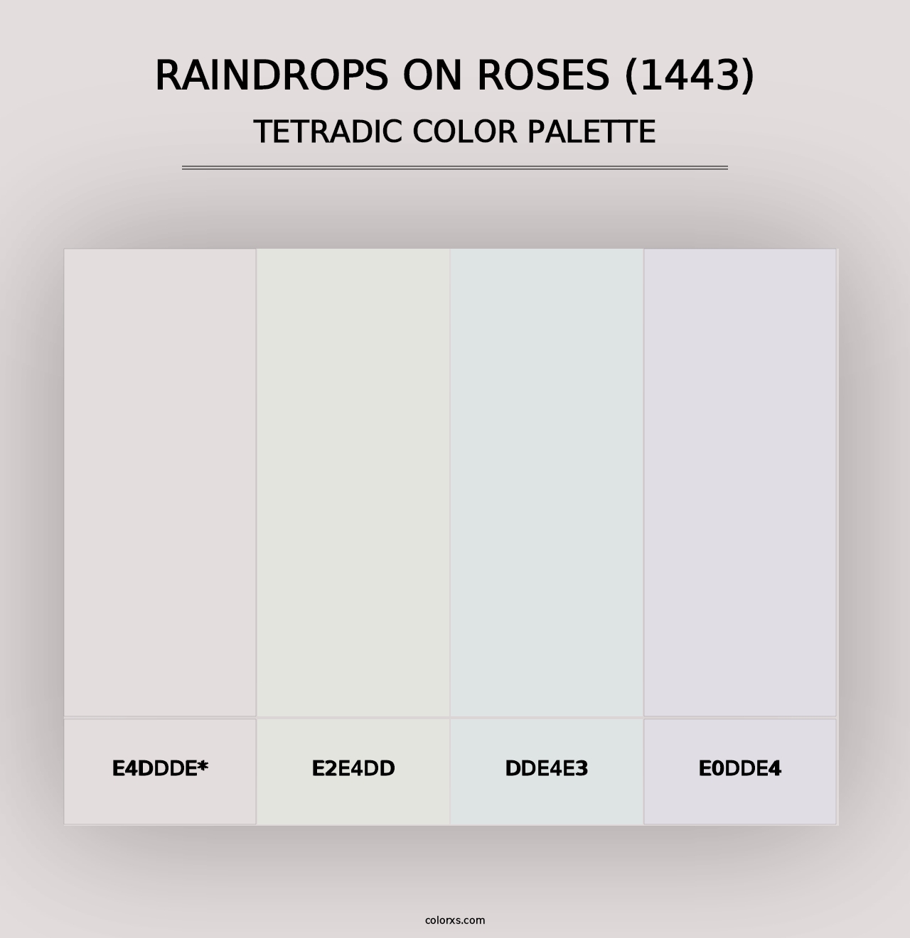 Raindrops on Roses (1443) - Tetradic Color Palette